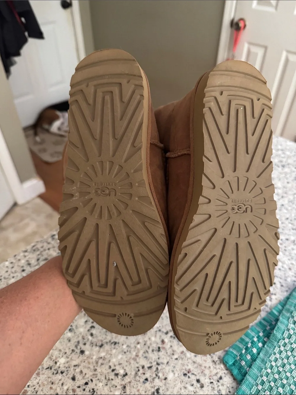 UGG Tall Suede Winter Boots in Chestnut Brown